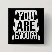 You Are Enough Self Love Motivational Quote Logo