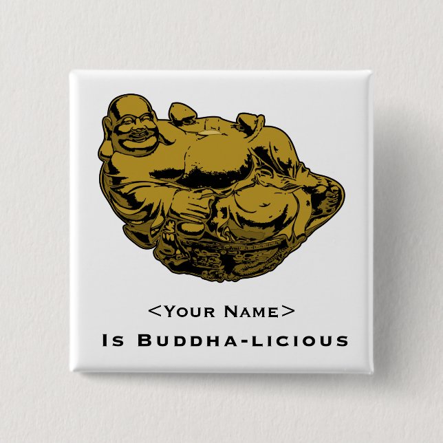 Bóton Quadrado 5.08cm <Your Name>É Lcioso em Buda (Frente)