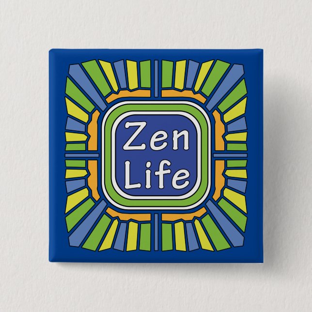 Bóton Quadrado 5.08cm Zen Life para mim (Frente)