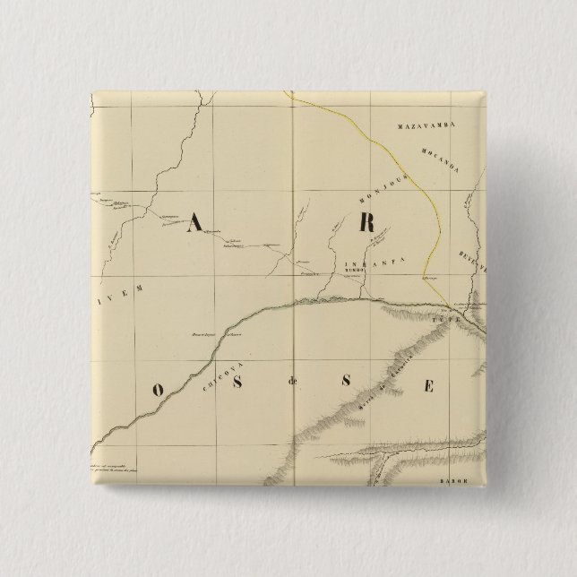Bóton Quadrado 5.08cm Zimbabué, África 46 (Frente)