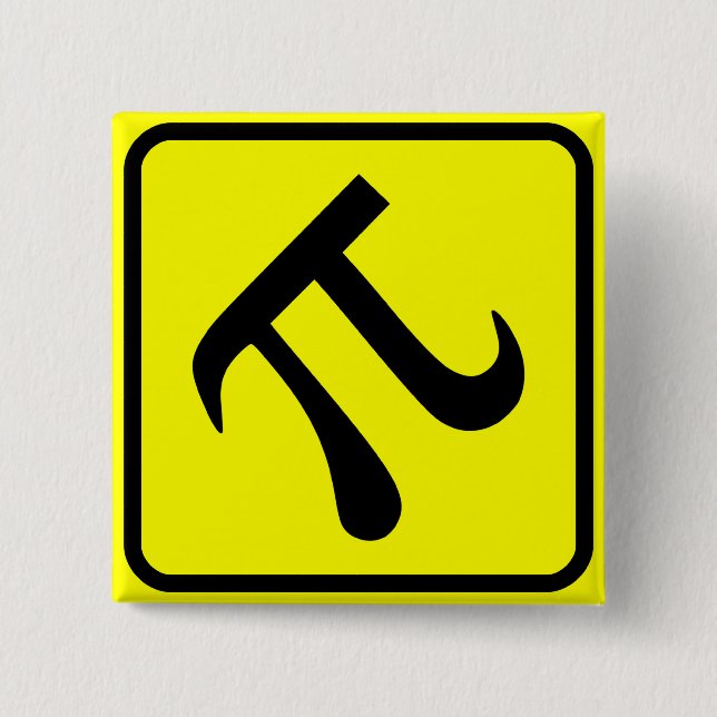 Bóton Quadrado 5.08cm Zona De Passagem Pi (Frente)