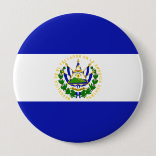 Bóton Redondo 10.16cm A bandeira de El Salvador.