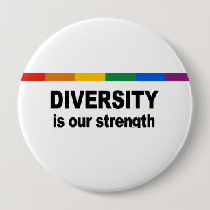 Bóton Redondo 10.16cm A diversidade é uma força