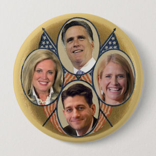 Bóton Redondo 10.16cm A equipe de Romney Ryan