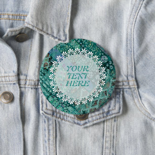 Bóton Redondo 10.16cm Abstrato Ethno Pattern - Folclore Art 2