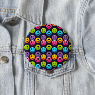 Bóton Redondo 10.16cm "Adorable Smile Emoji Pattern Collection"