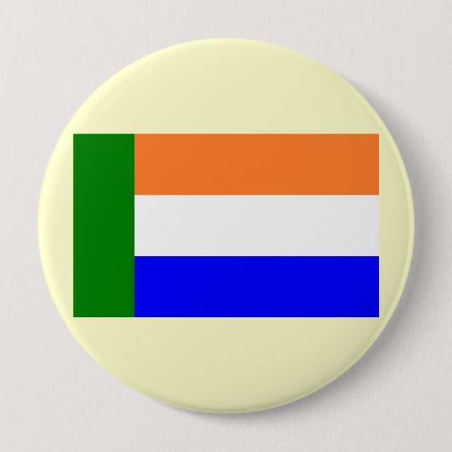 Bóton Redondo 10.16cm Afrikaner Vryheidsvlag, África do Sul (Frente)