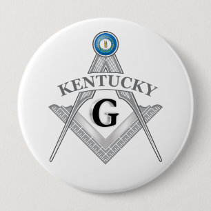 Bóton Redondo 10.16cm Alojamento de Freemasonry do Estado de Kentucky