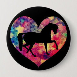 Bóton Redondo 10.16cm Amor aos Cavalos