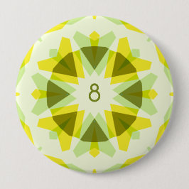 Bóton Redondo 10.16cm Aniversário do Criança Verde Amarelo Verde com Ida