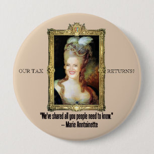 Bóton Redondo 10.16cm Ann Romney como Marie Antoinette