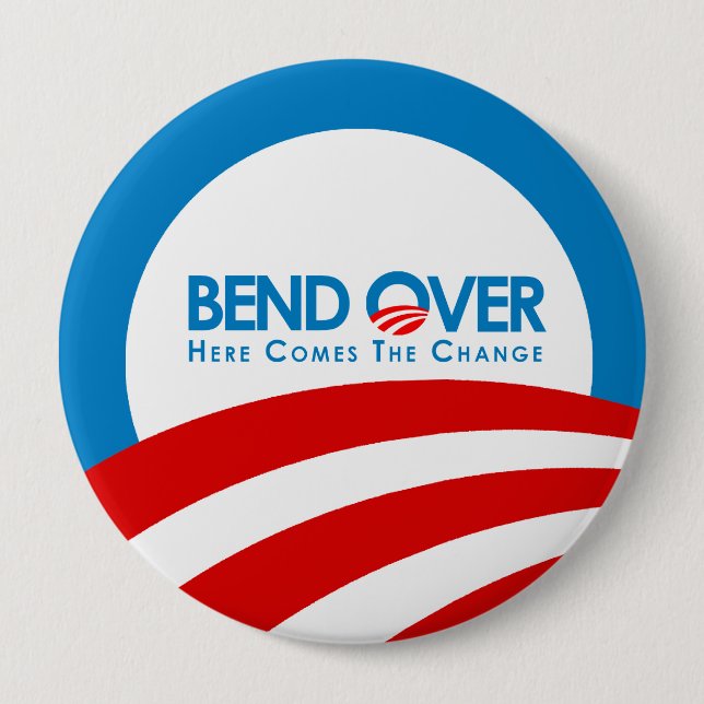 Bóton Redondo 10.16cm Anti-Obama - Mudança (Frente)