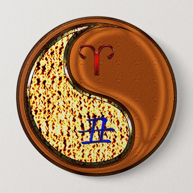 Bóton Redondo 10.16cm Aries & Wood Ox (Frente)