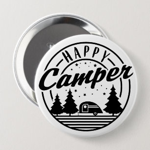 Bóton Redondo 10.16cm Árvores de Camisa Feliz e Camp Trailer