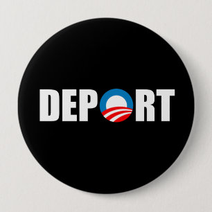 Bóton Redondo 10.16cm Autocolante no vidro traseiro de Anti-Obama -