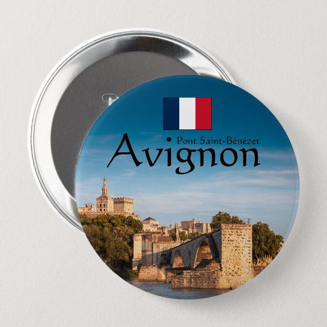 Bóton Redondo 10.16cm Avignon Souvenir (Frente & Verso)