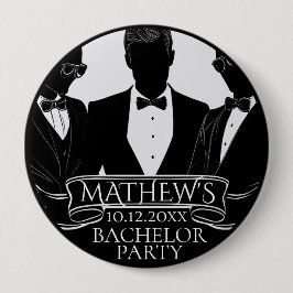 Bóton Redondo 10.16cm Bachelor Party Poker Chip