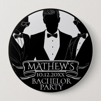 Bóton Redondo 10.16cm Bachelor Party Poker Chip