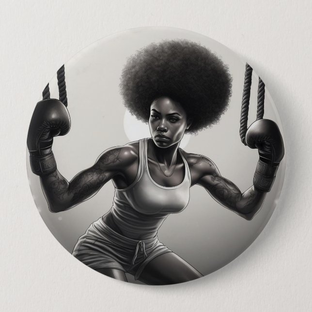 Bóton Redondo 10.16cm badge girl boss (Frente)