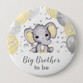 Bóton Redondo 10.16cm Balões de Elefante Grande Irmão Amarelo-Bonito