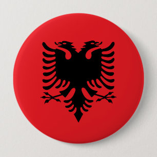Bóton Redondo 10.16cm bandeira da Albânia