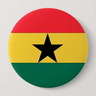 Bóton Redondo 10.16cm Bandeira de Ghana