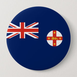 Bóton Redondo 10.16cm Bandeira de New South Wales (Estado australiano)
