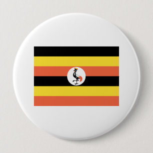 Bóton Redondo 10.16cm Bandeira de Uganda