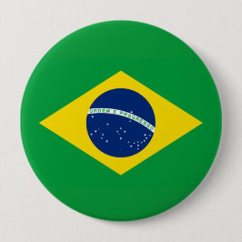 Bóton Redondo 10.16cm Bandeira do Brasil Copa do Mundo 2026 Futebol Bras