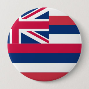 Bóton Redondo 10.16cm Bandeira do estado de Havaí