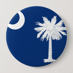 Bóton Redondo 10.16cm Bandeira do estado de South Carolina