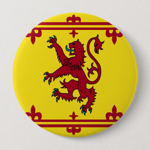 Bóton Redondo 10.16cm Bandeira real escocesa dos braços