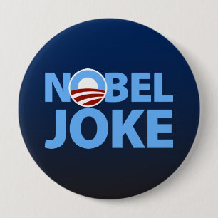Bóton Redondo 10.16cm Barack Obama: Piada de Nobel