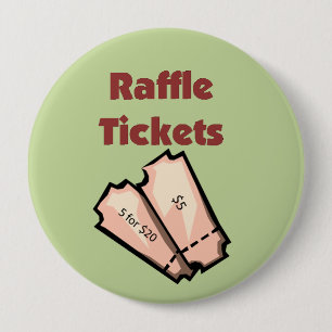 Bóton Redondo 10.16cm Bilhetes do Raffle da venda