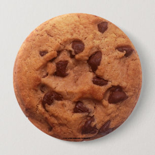 Bóton Redondo 10.16cm Biscoito dos pedaços de chocolate