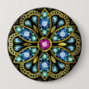 Bóton Redondo 10.16cm Bling Brooch/Pin para as damas do partido : )