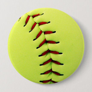 Bóton Redondo 10.16cm Bola amarela do softball