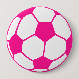 Bóton Redondo 10.16cm Bola de Futebol Rosa Quente