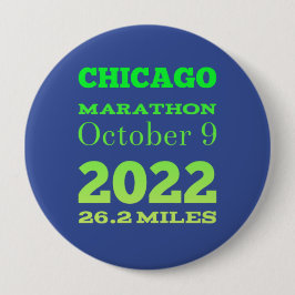 Bóton Redondo 10.16cm Botão Chicago Marathon 2022
