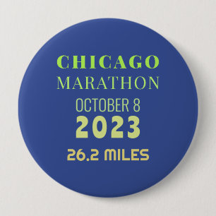 Bóton Redondo 10.16cm Botão Chicago Marathon 2023