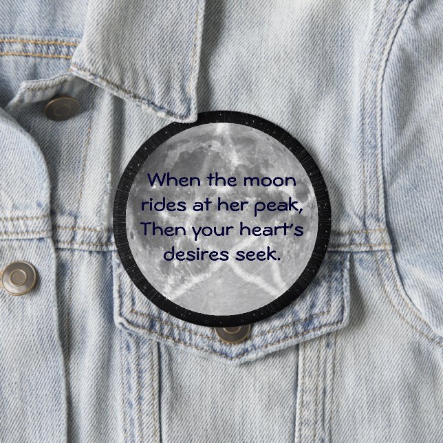 Bóton Redondo 10.16cm Botão da Lua da Bruxa (In Situ)