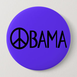 Bóton Redondo 10.16cm Botão da paz de Obama