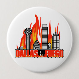 Bóton Redondo 10.16cm Botão Dallas En Fuego