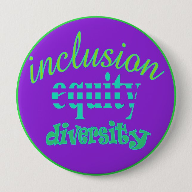 Bóton Redondo 10.16cm botão de círculo DEI (Frente)