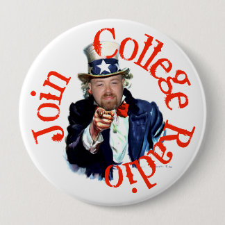 Bóton Redondo 10.16cm Botão de rádio Ingressar na Faculdade