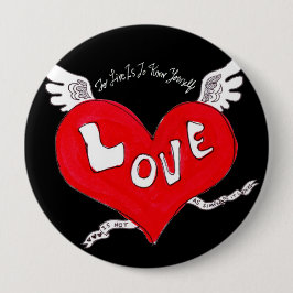 Bóton Redondo 10.16cm Botão de Tatuagem de Amor