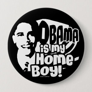 Bóton Redondo 10.16cm Botão do ficar em casa 2008 de Obama