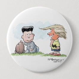 Bóton Redondo 10.16cm Botão do trunfo e do Un de Kim Jong