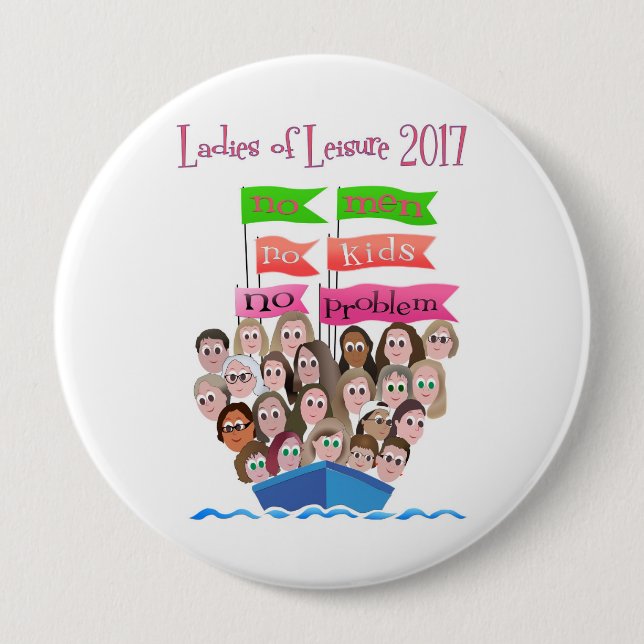 Bóton Redondo 10.16cm Botão grande do logotipo (Frente)