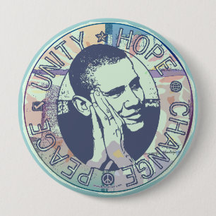 Bóton Redondo 10.16cm botão ideal Groovy de obama